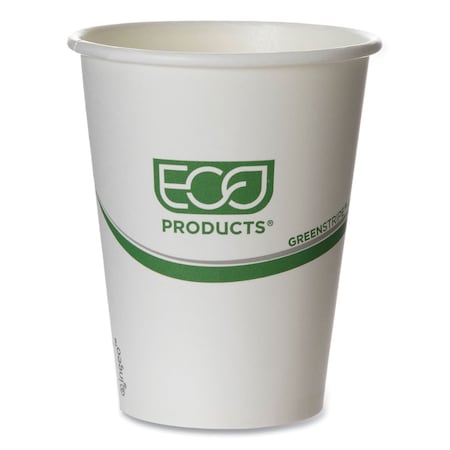 Eco-Products GreenStripe Renewable and Compostable Hot Cups - 12 oz, PK1000 PK EP-BHC12-GS